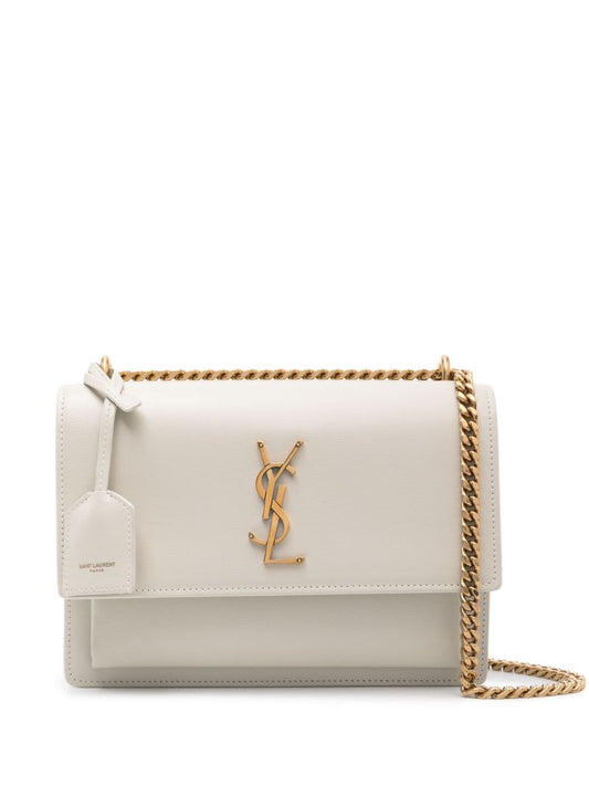 White Sunset Medium Leather Shoulder Bag