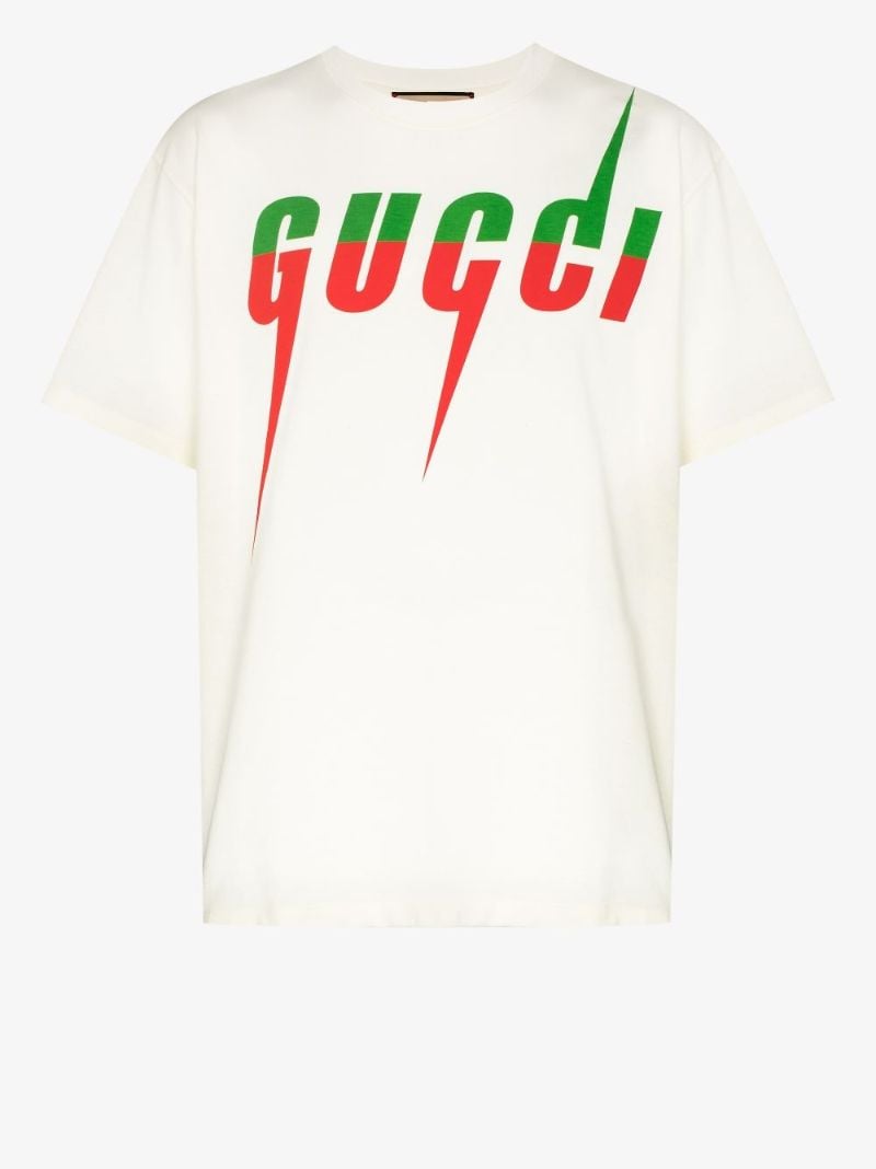 White Blade Logo Cotton T-shirt