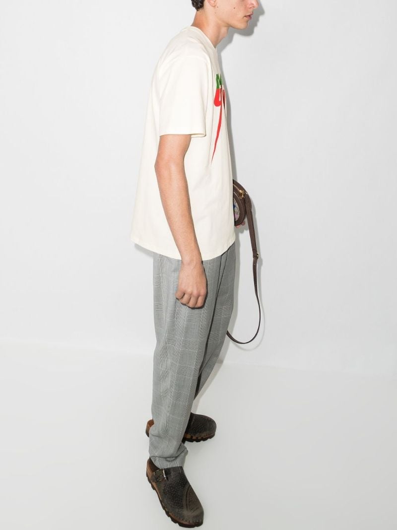 White Blade Logo Cotton T-shirt