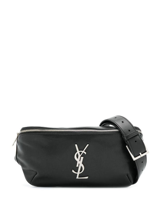 Black Cassandre Leather Belt Bag