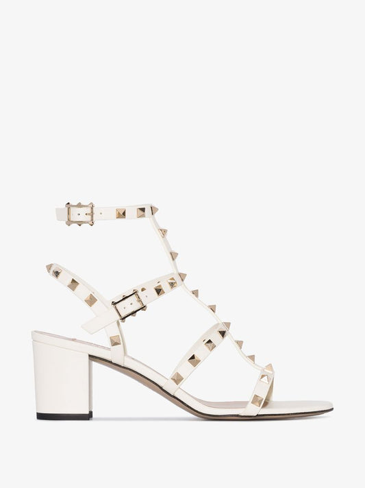 White Garavani Rockstud 60 Sandals