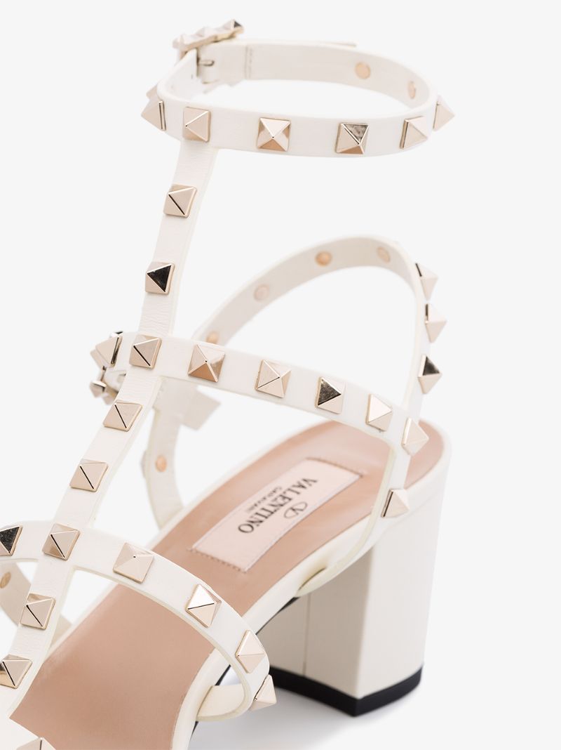 White Garavani Rockstud 60 Sandals