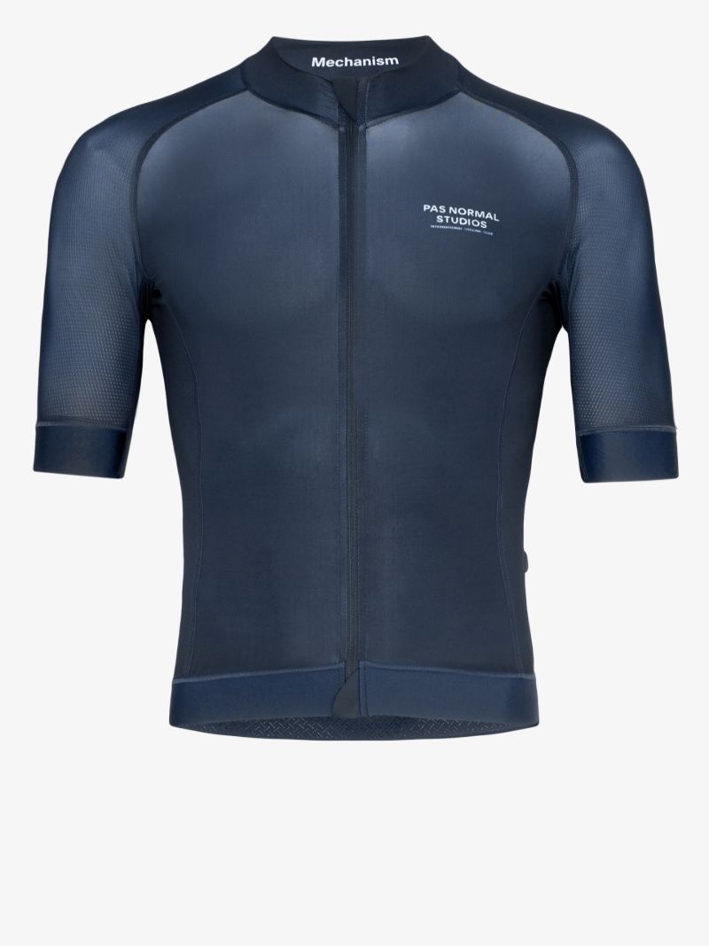 Blue Mechanism Cycling Jersey Top
