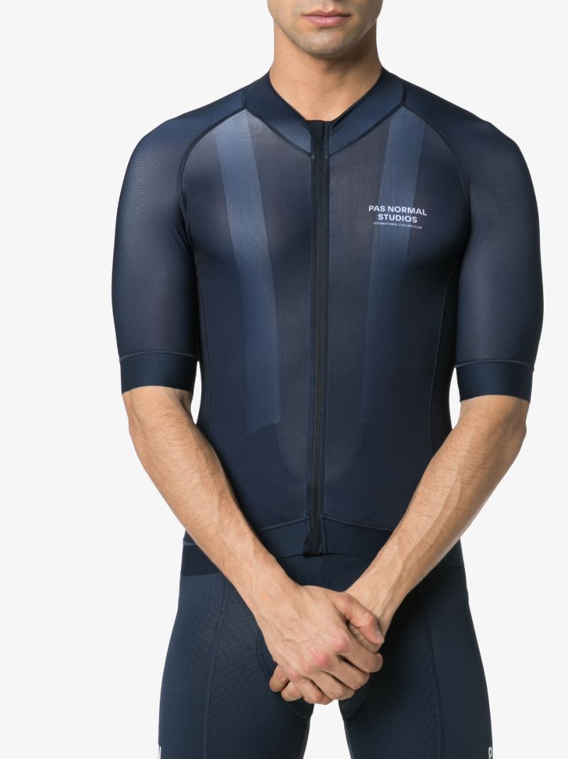 Blue Mechanism Cycling Jersey Top