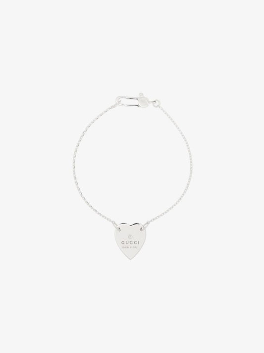 Sterling Silver Heart Trademark Charm Bracelet