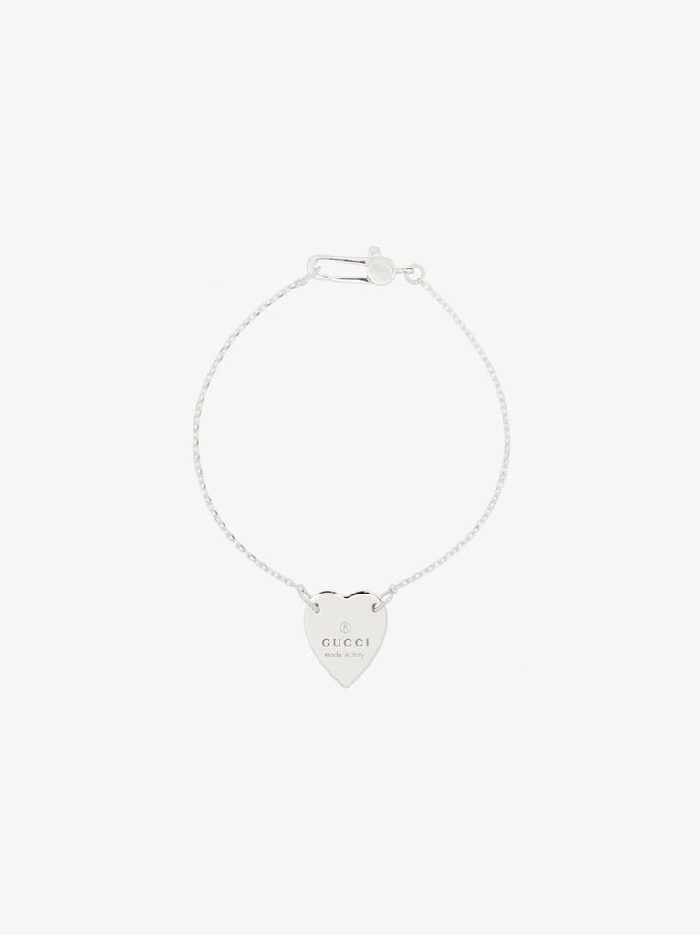 Sterling Silver Heart Trademark Charm Bracelet