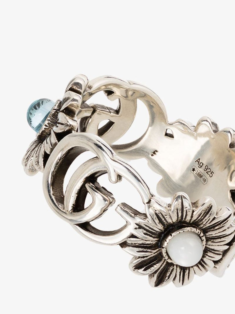 Sterling Silver Gg Marmont Ring