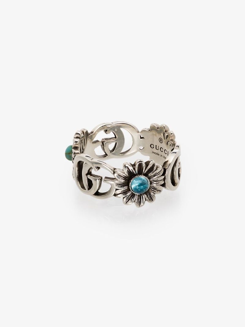 Sterling Silver Gg Marmont Ring