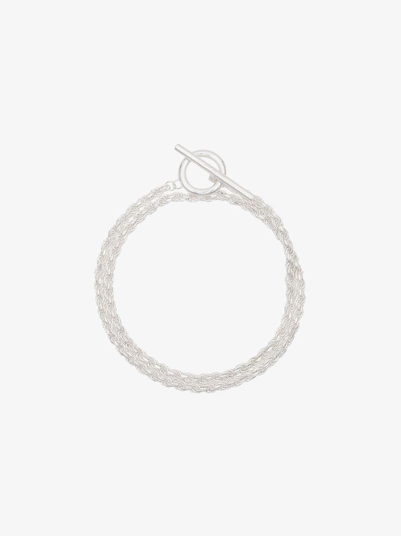 Sterling Silver Double Rope Chain Necklace