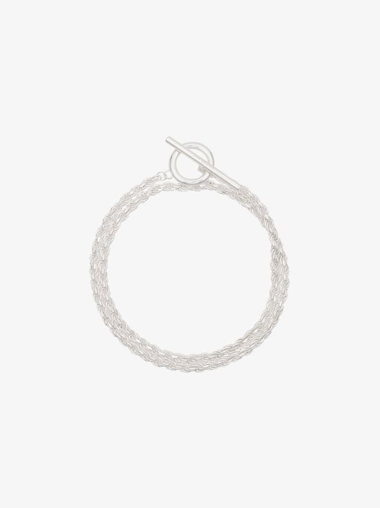 Sterling Silver Double Rope Chain Necklace