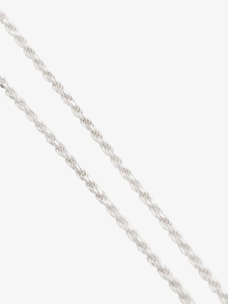 Sterling Silver Double Rope Chain Necklace
