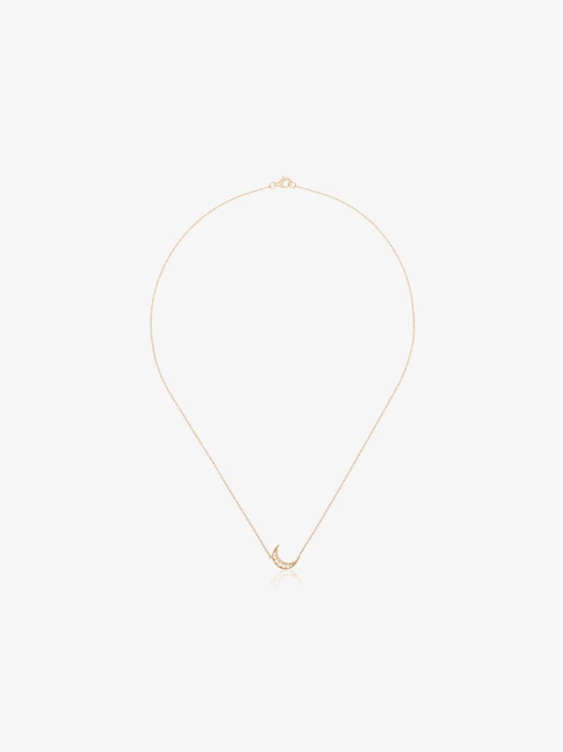 Mini Crescent Diamond Necklace