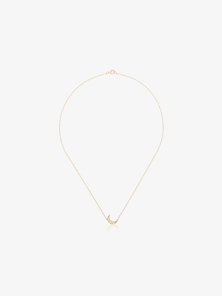 Mini Crescent Diamond Necklace