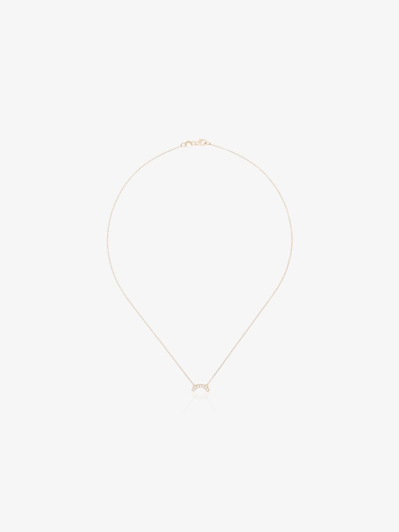 14k Rose Gold Single Row Diamond Necklace