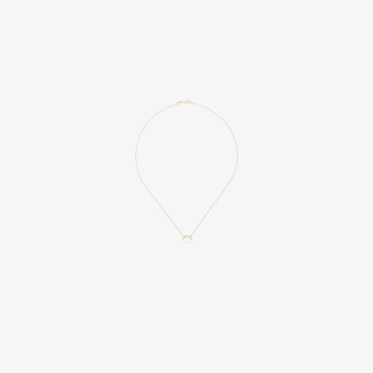 14k Rose Gold Single Row Diamond Necklace