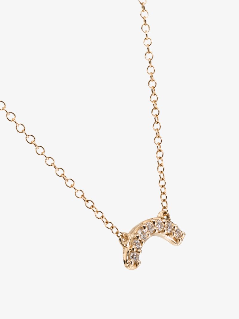 14k Rose Gold Single Row Diamond Necklace