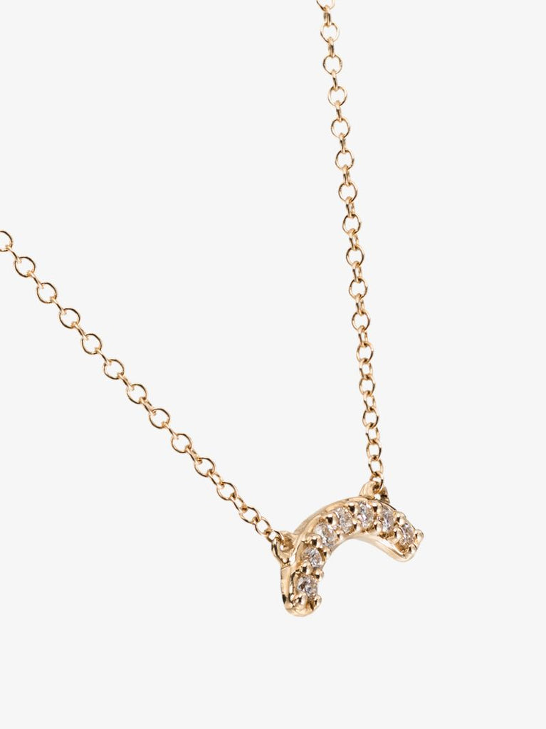 14k Rose Gold Single Row Diamond Necklace