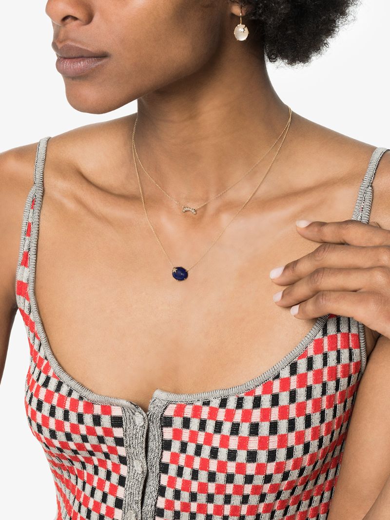 14k Rose Gold Single Row Diamond Necklace