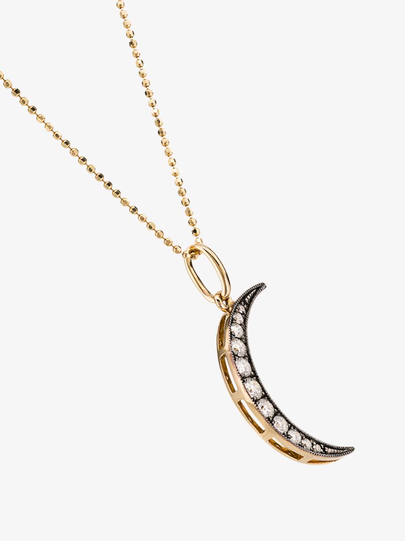 18k Gold Luna Diamond Necklace
