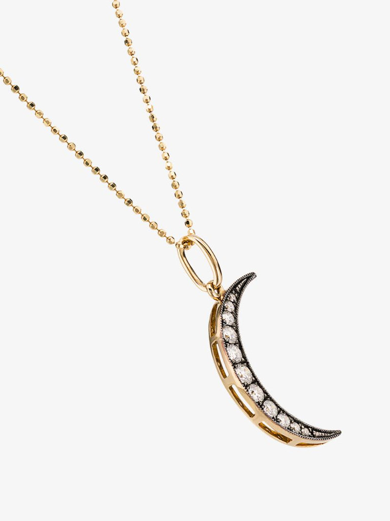 18k Gold Luna Diamond Necklace