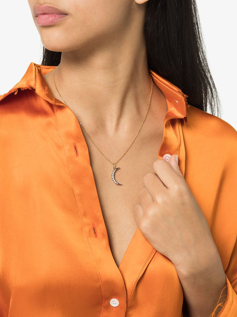 18k Gold Luna Diamond Necklace