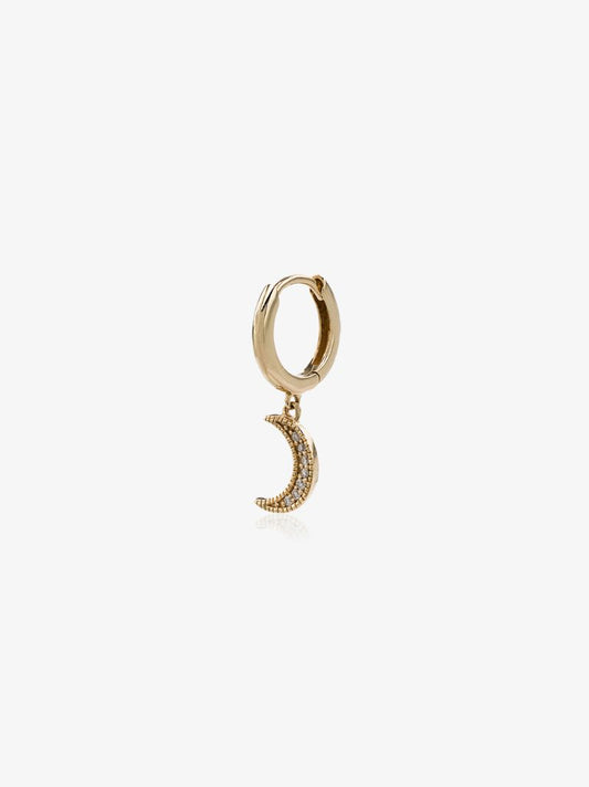 Crescent Moon Hoop Single Earring