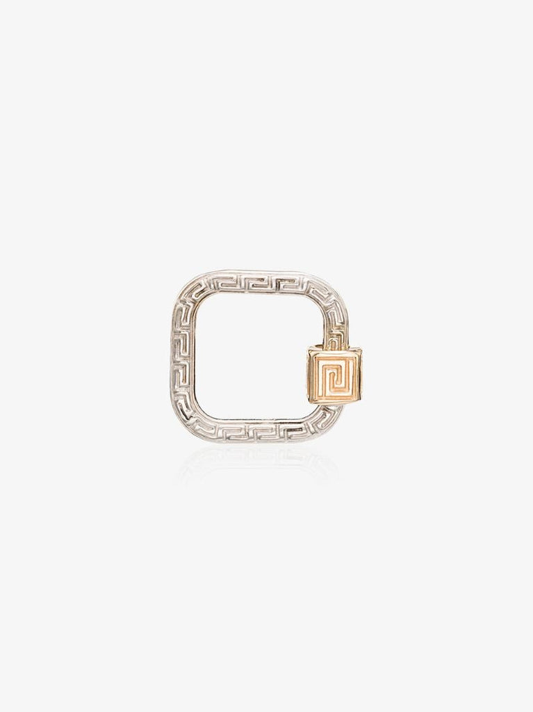 14k White Gold Meander Lock Charm