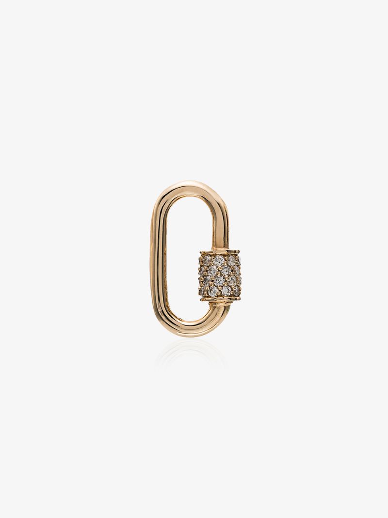 18k Gold Diamond Lock Charm