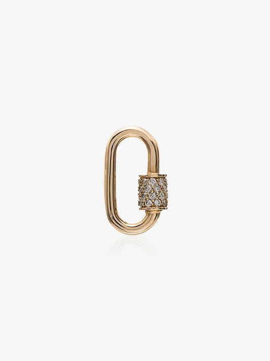 18k Gold Diamond Lock Charm