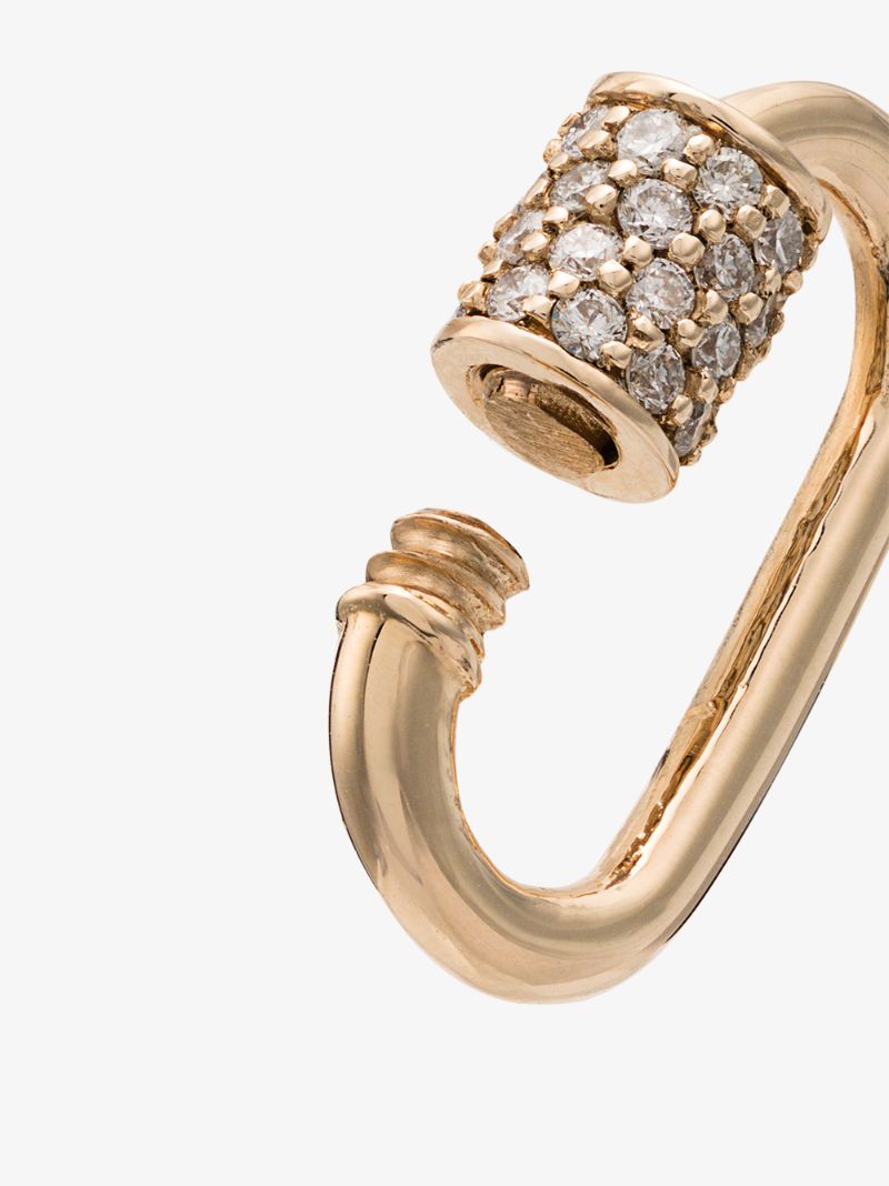 18k Gold Diamond Lock Charm