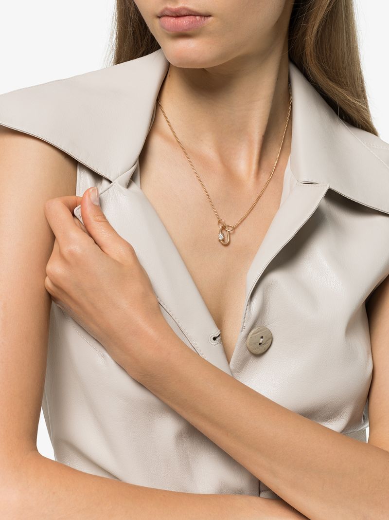 18k Gold Diamond Lock Charm