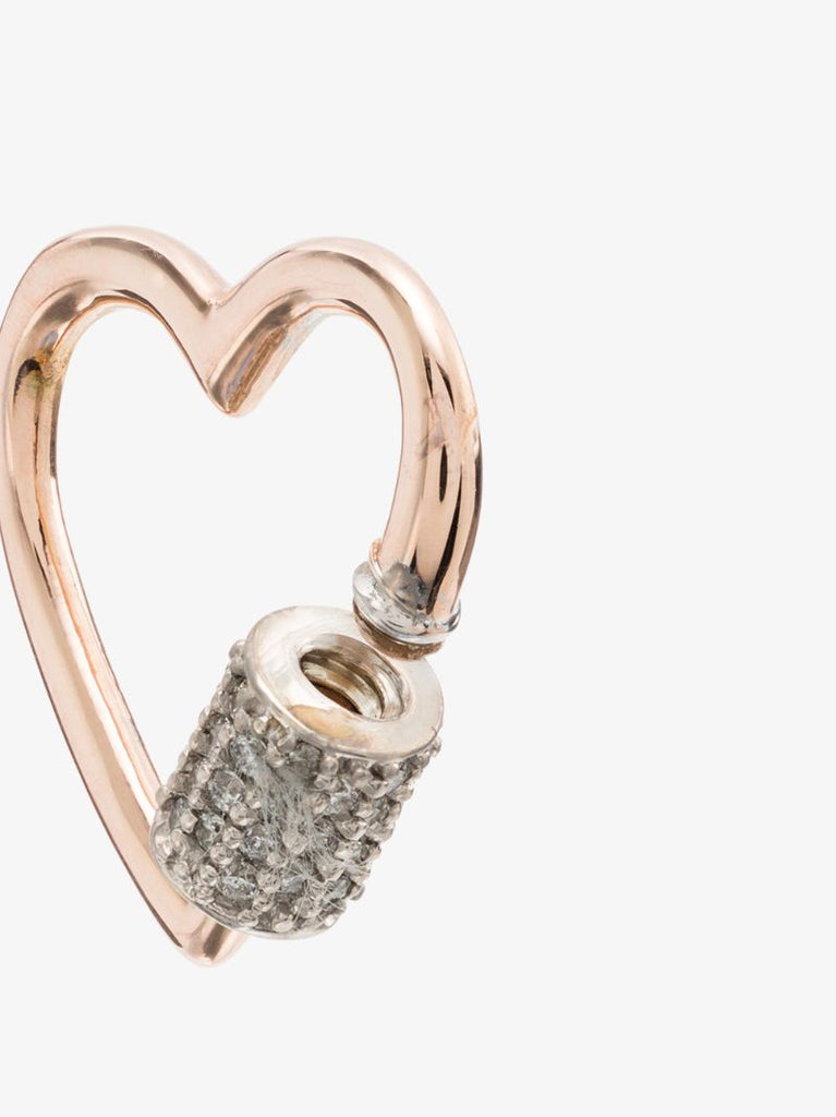 14k Rose Gold Baby Heartlock Diamond Charm