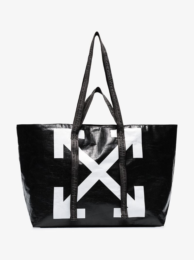 Black Commercial Arrow Logo Tote