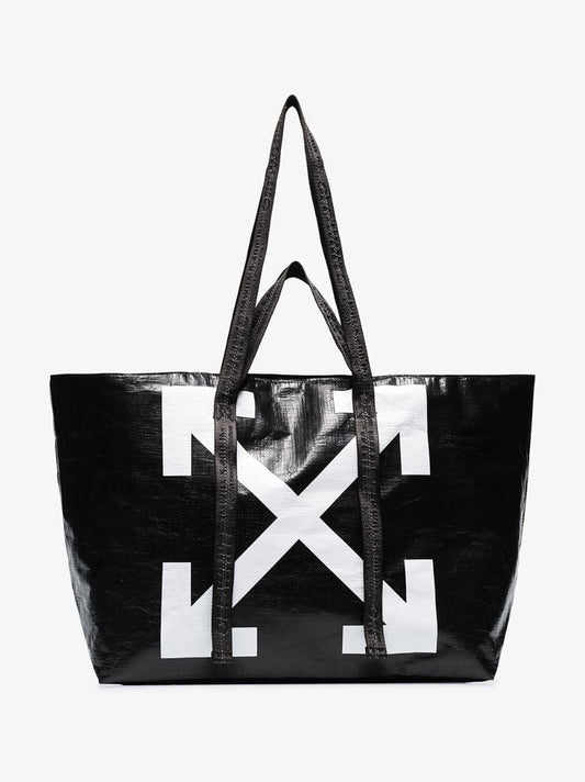 Black Commercial Arrow Logo Tote