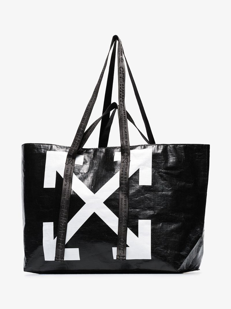 Black Commercial Arrow Logo Tote
