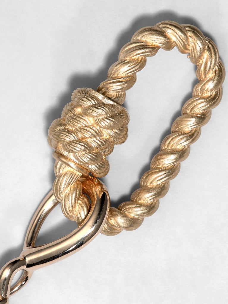 14k Yellow Gold Twisted Lock Charm