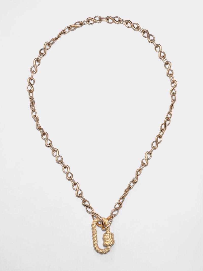 14k Yellow Gold Twisted Lock Charm