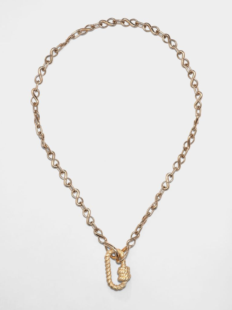 14k Yellow Gold Twisted Lock Charm