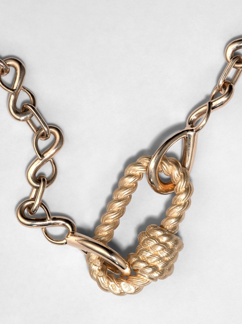 14k Yellow Gold Twisted Lock Charm