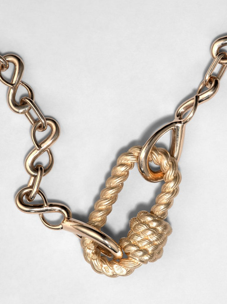 14k Yellow Gold Twisted Lock Charm