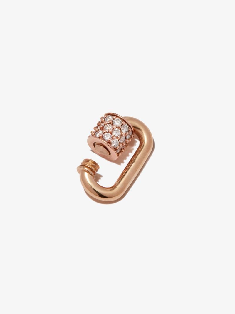 14k Yellow Gold Chubby Baby Diamond Lock Charm