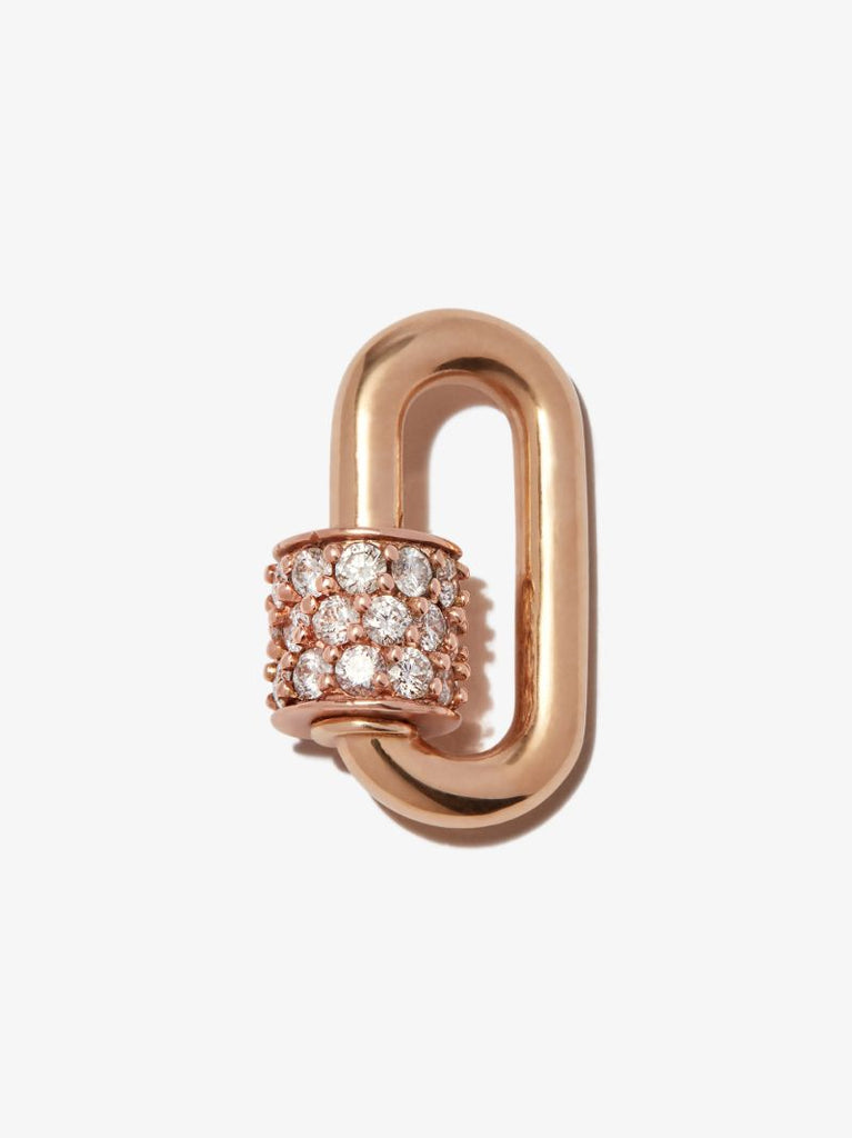 14k Yellow Gold Chubby Baby Diamond Lock Charm