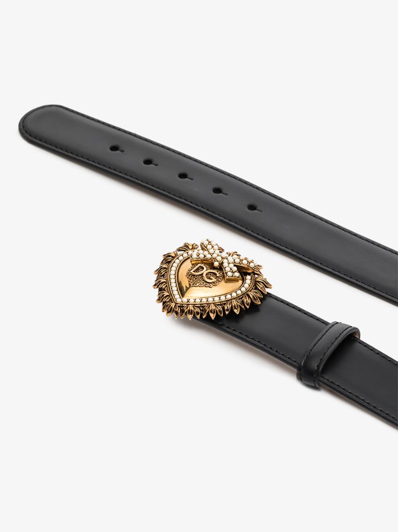 Black Devotion Heart Buckle Belt