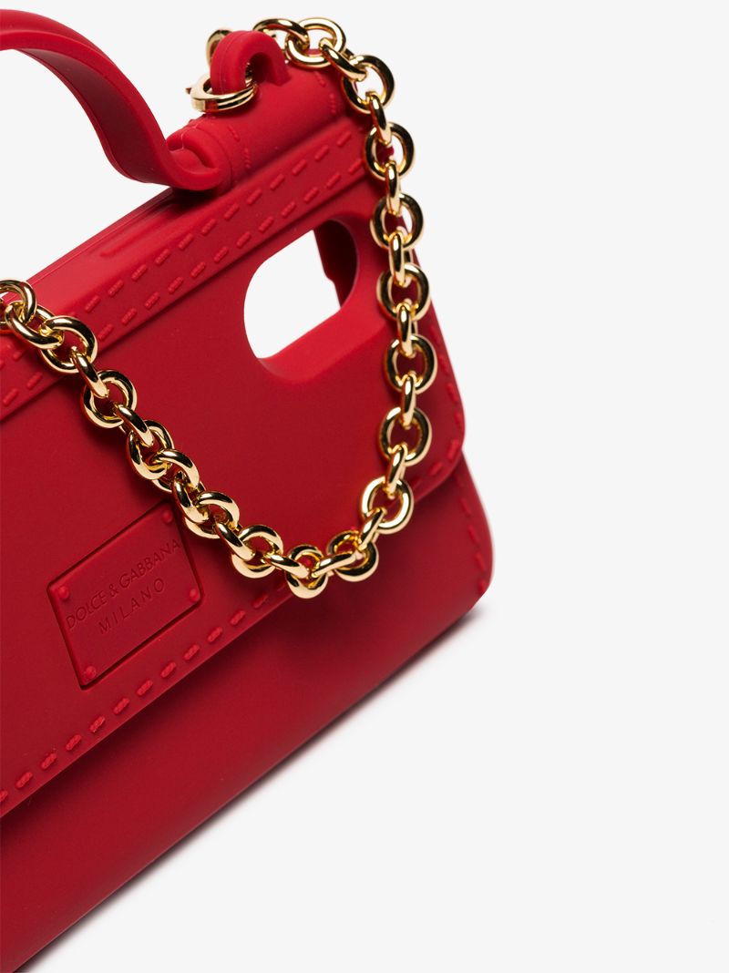 Red Bag and Chain Iphone X Case