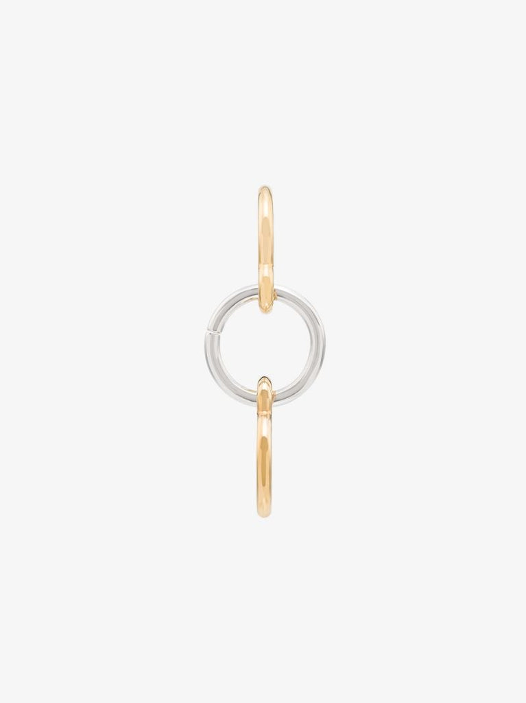 18k Gold Vermeil and Silver Three Lovers Single Earring