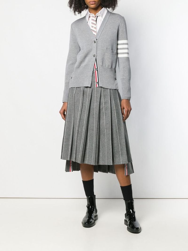 Grey Milano 4-bar Wool Cardigan