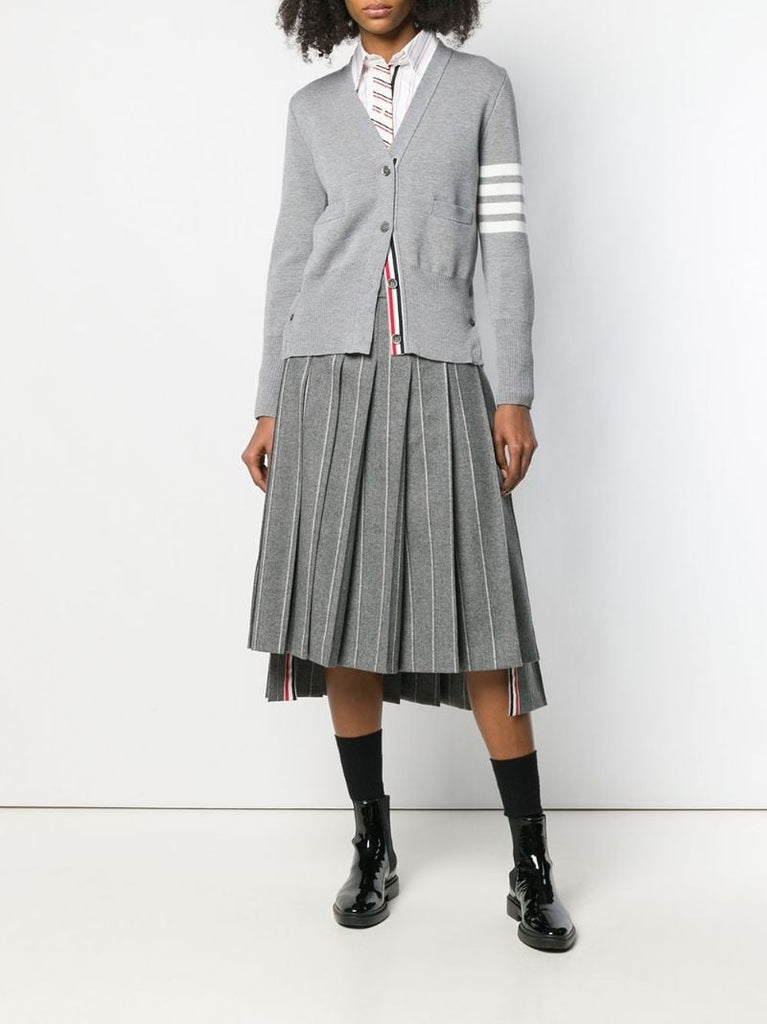 Grey Milano 4-bar Wool Cardigan