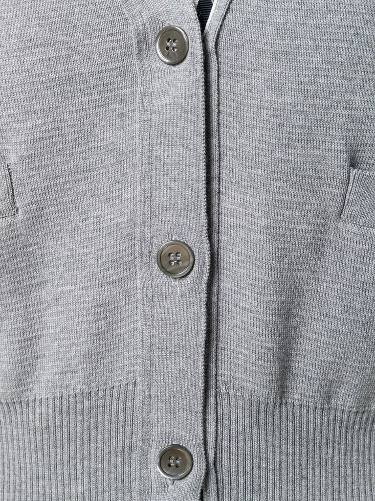 Grey Milano 4-bar Wool Cardigan