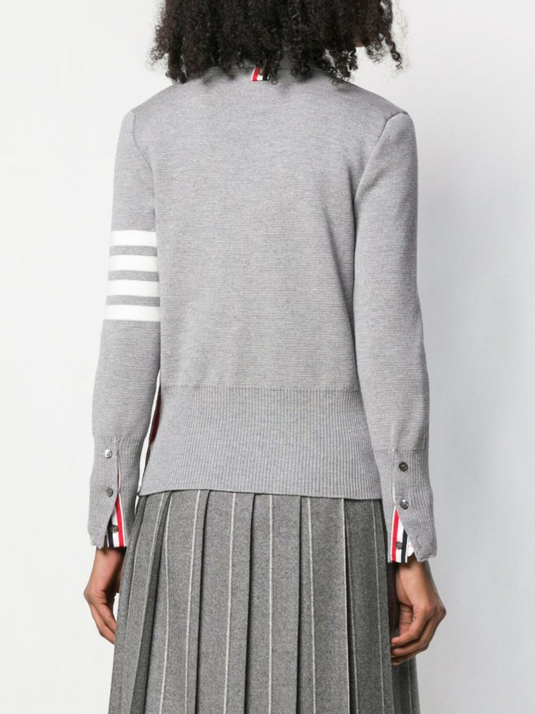 Grey Milano 4-bar Wool Cardigan