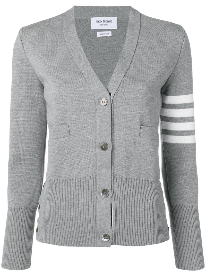 Grey Milano 4-bar Wool Cardigan
